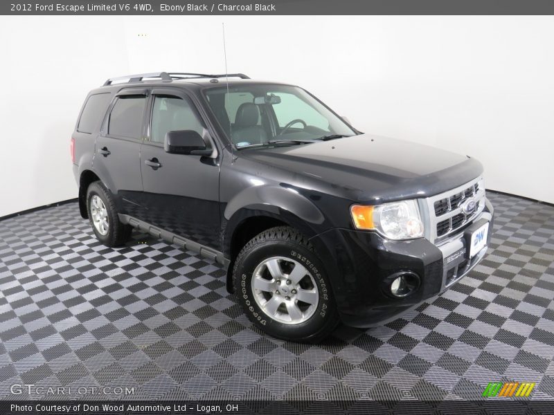 Ebony Black / Charcoal Black 2012 Ford Escape Limited V6 4WD