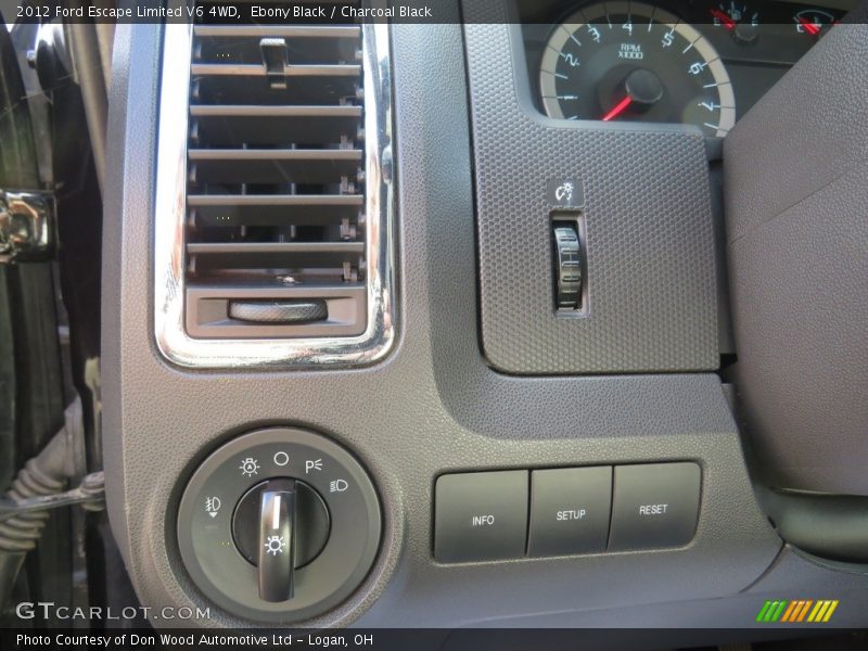 Ebony Black / Charcoal Black 2012 Ford Escape Limited V6 4WD