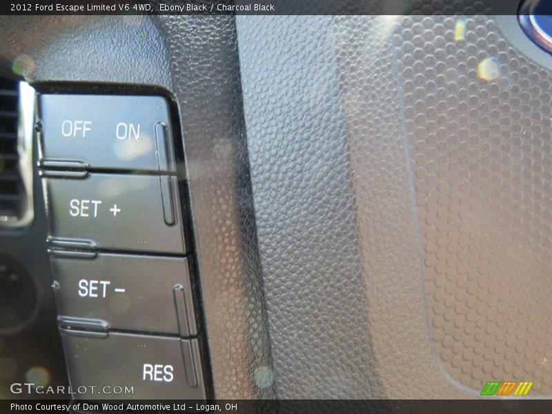 Ebony Black / Charcoal Black 2012 Ford Escape Limited V6 4WD
