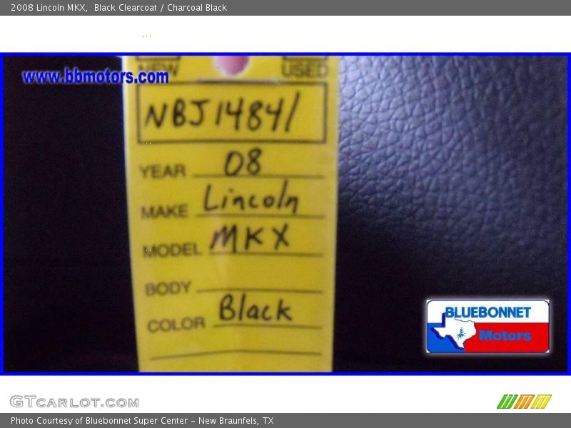 Black Clearcoat / Charcoal Black 2008 Lincoln MKX