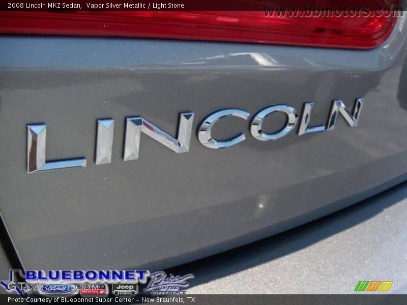 Vapor Silver Metallic / Light Stone 2008 Lincoln MKZ Sedan