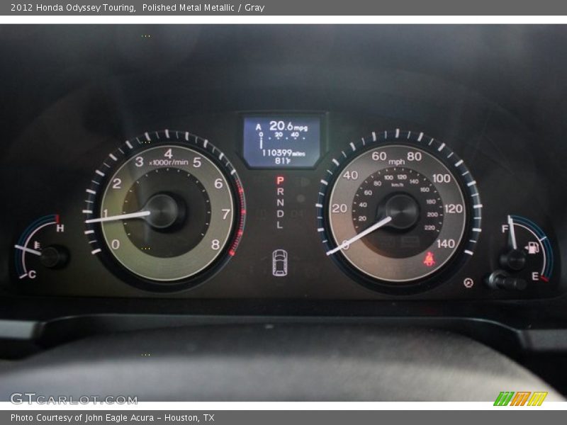 Polished Metal Metallic / Gray 2012 Honda Odyssey Touring