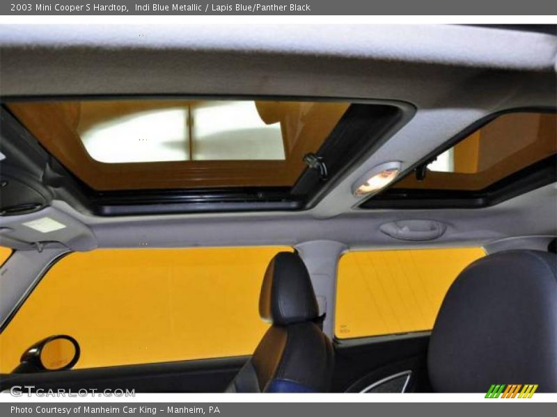 Indi Blue Metallic / Lapis Blue/Panther Black 2003 Mini Cooper S Hardtop