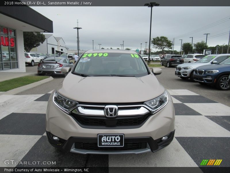 Sandstorm Metallic / Ivory 2018 Honda CR-V EX-L