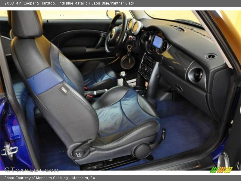 Indi Blue Metallic / Lapis Blue/Panther Black 2003 Mini Cooper S Hardtop