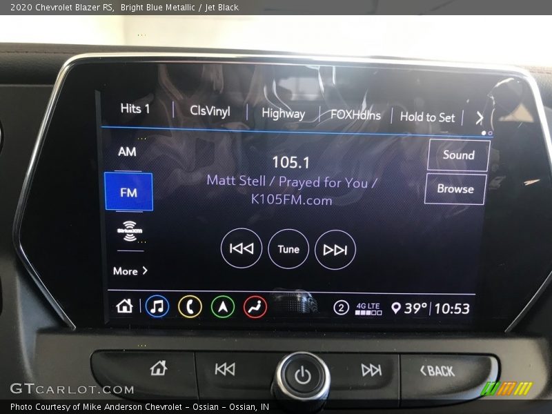 Bright Blue Metallic / Jet Black 2020 Chevrolet Blazer RS