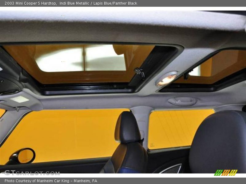 Indi Blue Metallic / Lapis Blue/Panther Black 2003 Mini Cooper S Hardtop