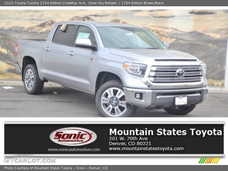 Silver Sky Metallic / 1794 Edition Brown/Black 2020 Toyota Tundra 1794 Edition CrewMax 4x4
