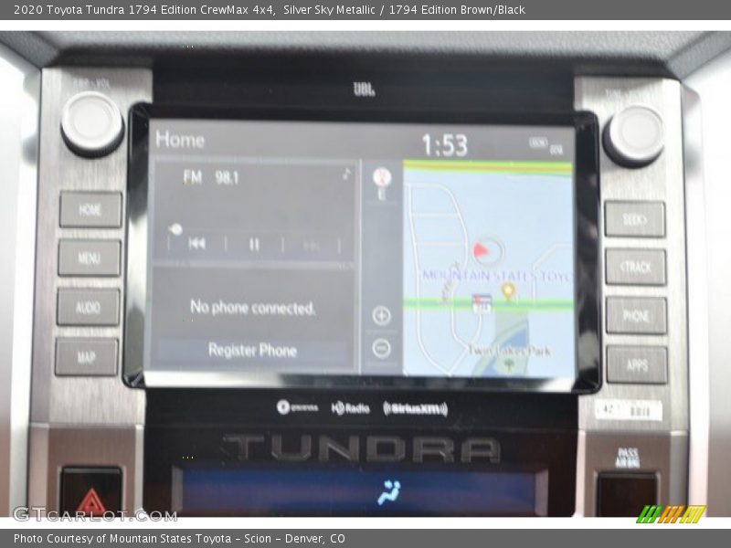 Silver Sky Metallic / 1794 Edition Brown/Black 2020 Toyota Tundra 1794 Edition CrewMax 4x4