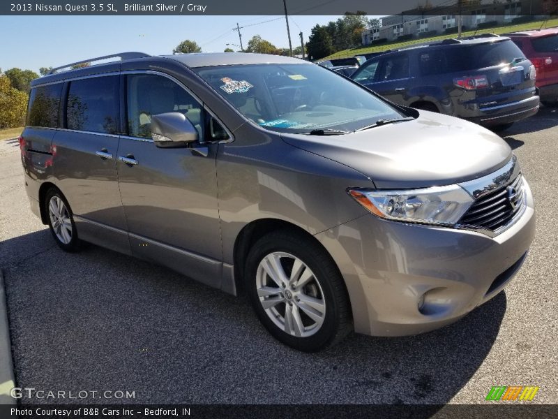 Brilliant Silver / Gray 2013 Nissan Quest 3.5 SL