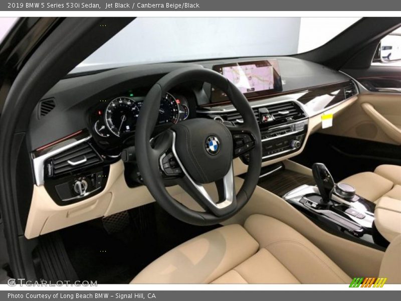 Jet Black / Canberra Beige/Black 2019 BMW 5 Series 530i Sedan