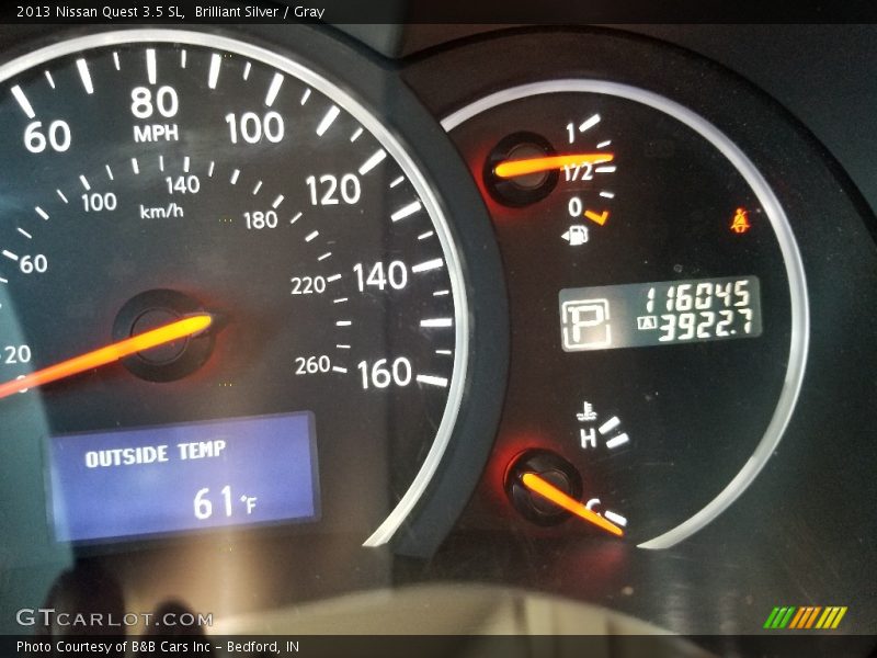 Brilliant Silver / Gray 2013 Nissan Quest 3.5 SL