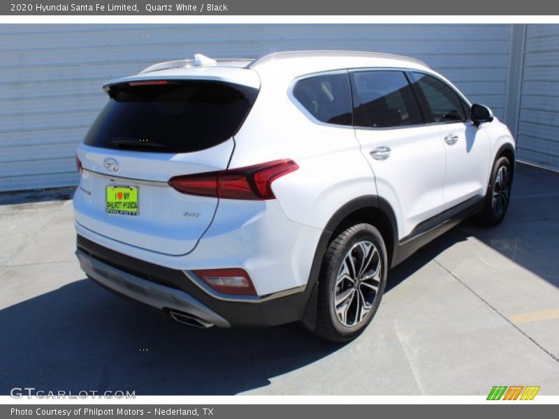 Quartz White / Black 2020 Hyundai Santa Fe Limited