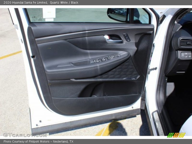 Quartz White / Black 2020 Hyundai Santa Fe Limited