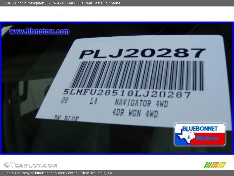 Dark Blue Pearl Metallic / Stone 2008 Lincoln Navigator Luxury 4x4
