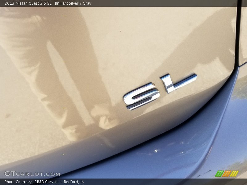 Brilliant Silver / Gray 2013 Nissan Quest 3.5 SL