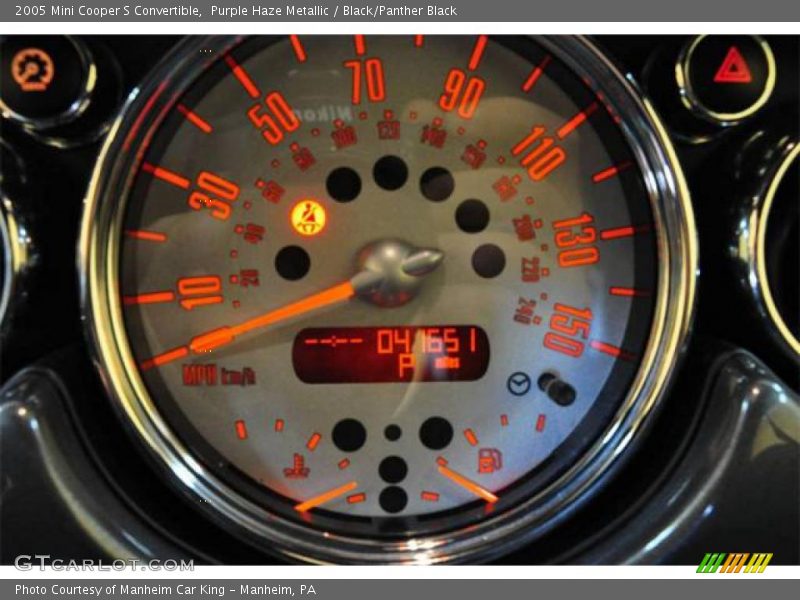 Purple Haze Metallic / Black/Panther Black 2005 Mini Cooper S Convertible