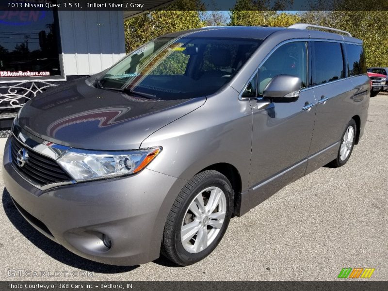 Brilliant Silver / Gray 2013 Nissan Quest 3.5 SL