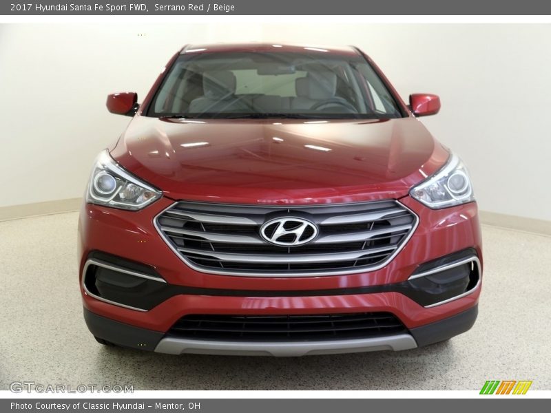 Serrano Red / Beige 2017 Hyundai Santa Fe Sport FWD