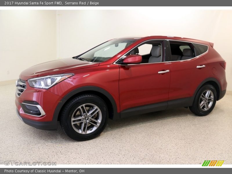 Serrano Red / Beige 2017 Hyundai Santa Fe Sport FWD