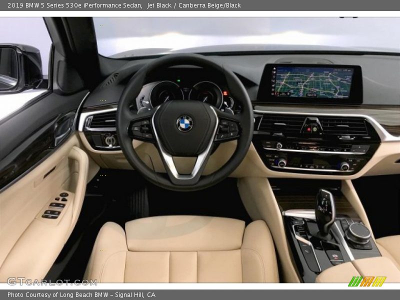 Jet Black / Canberra Beige/Black 2019 BMW 5 Series 530e iPerformance Sedan