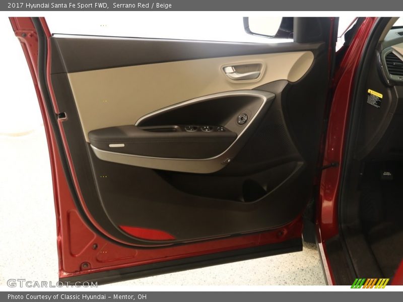 Serrano Red / Beige 2017 Hyundai Santa Fe Sport FWD