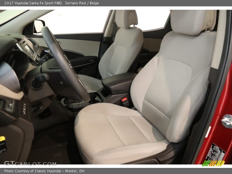 Serrano Red / Beige 2017 Hyundai Santa Fe Sport FWD