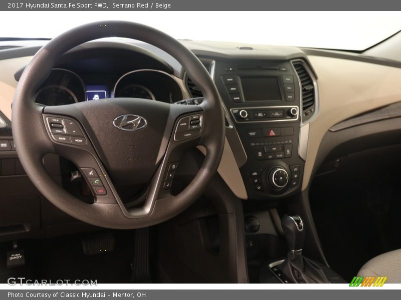 Serrano Red / Beige 2017 Hyundai Santa Fe Sport FWD