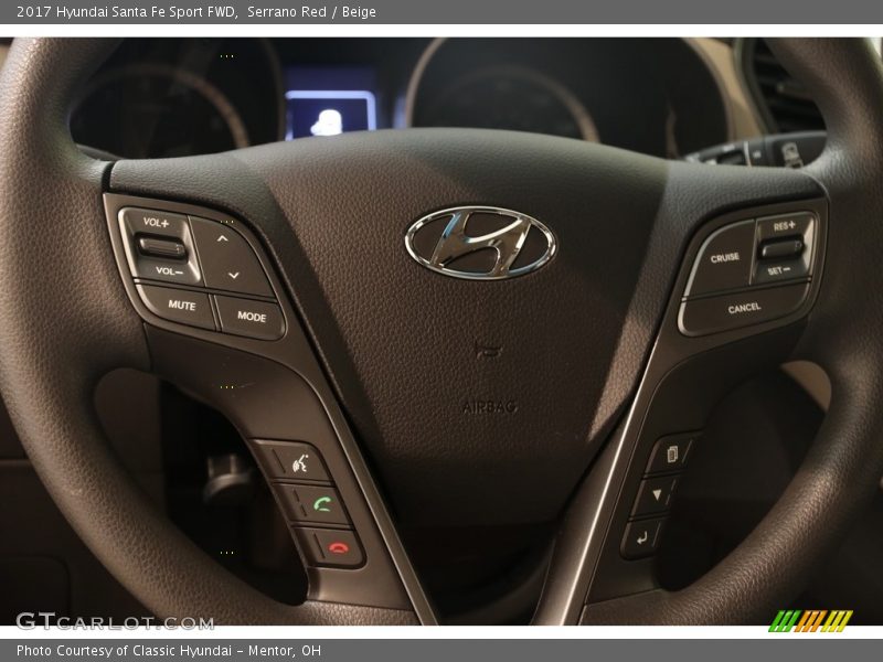 Serrano Red / Beige 2017 Hyundai Santa Fe Sport FWD