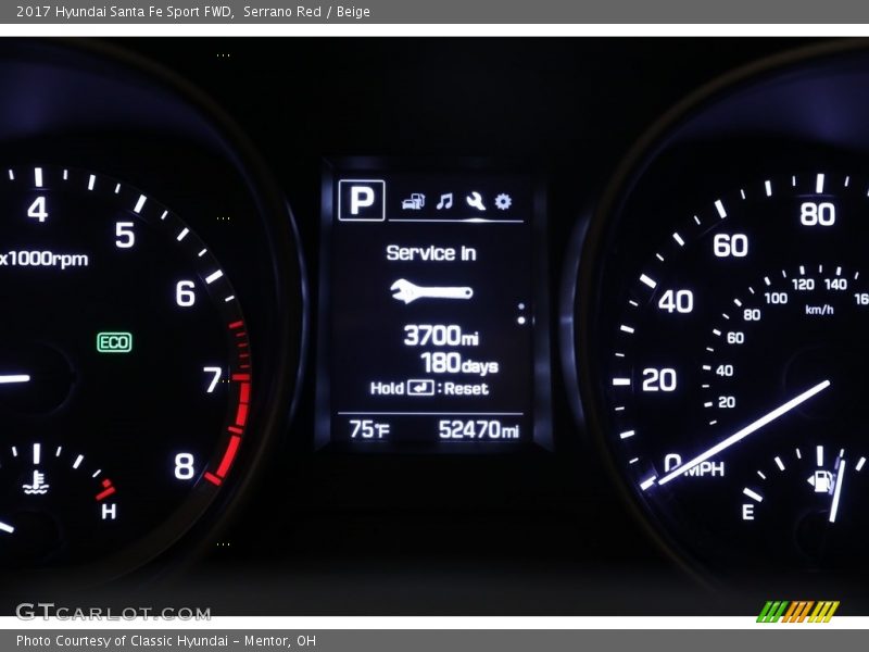 Serrano Red / Beige 2017 Hyundai Santa Fe Sport FWD