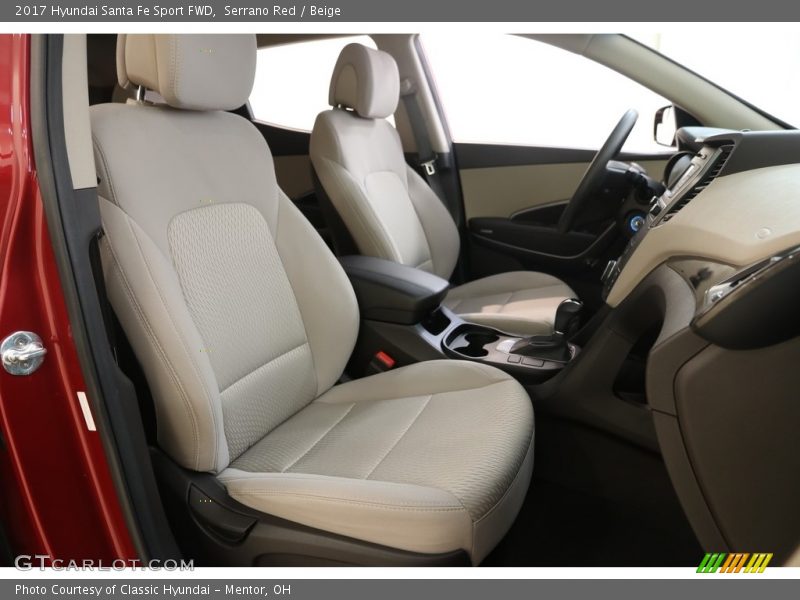 Serrano Red / Beige 2017 Hyundai Santa Fe Sport FWD
