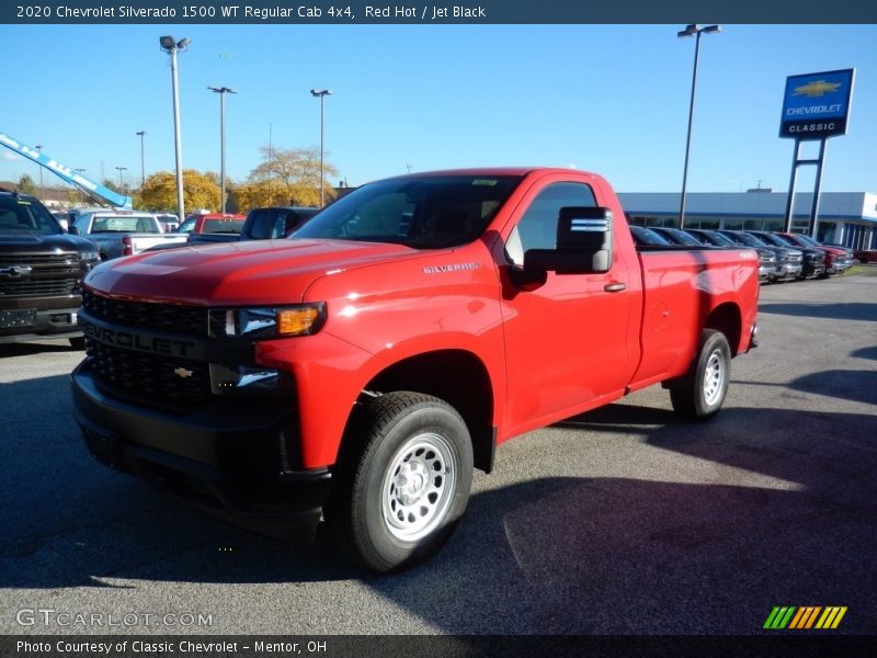 Red Hot / Jet Black 2020 Chevrolet Silverado 1500 WT Regular Cab 4x4