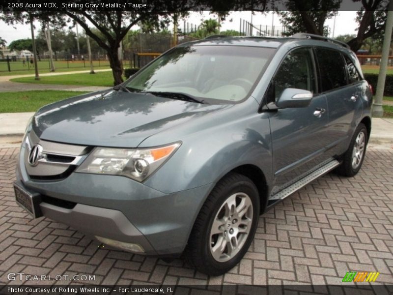 Sterling Gray Metallic / Taupe 2008 Acura MDX
