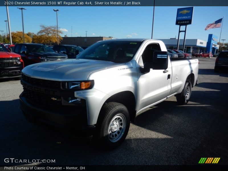 Silver Ice Metallic / Jet Black 2020 Chevrolet Silverado 1500 WT Regular Cab 4x4