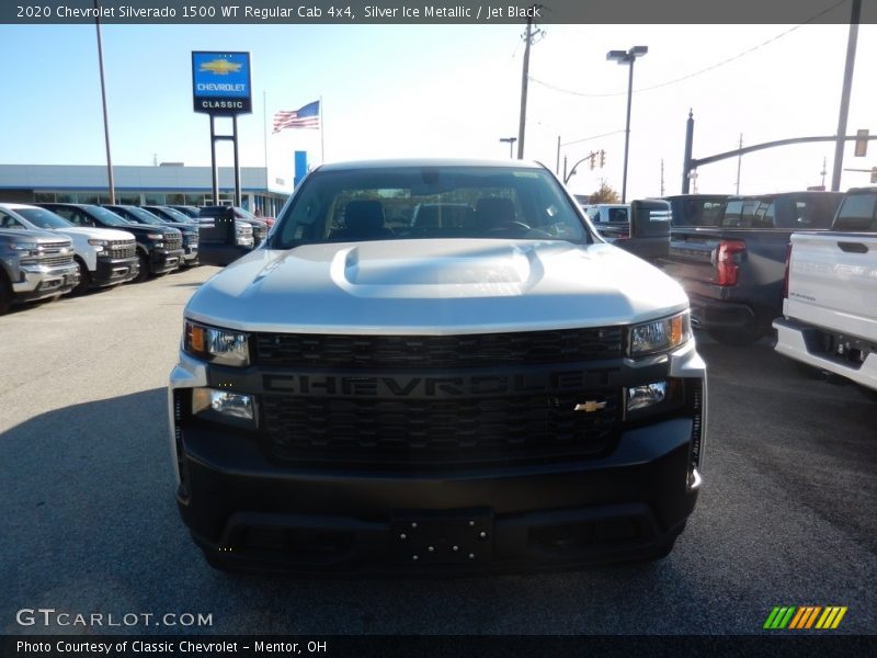 Silver Ice Metallic / Jet Black 2020 Chevrolet Silverado 1500 WT Regular Cab 4x4