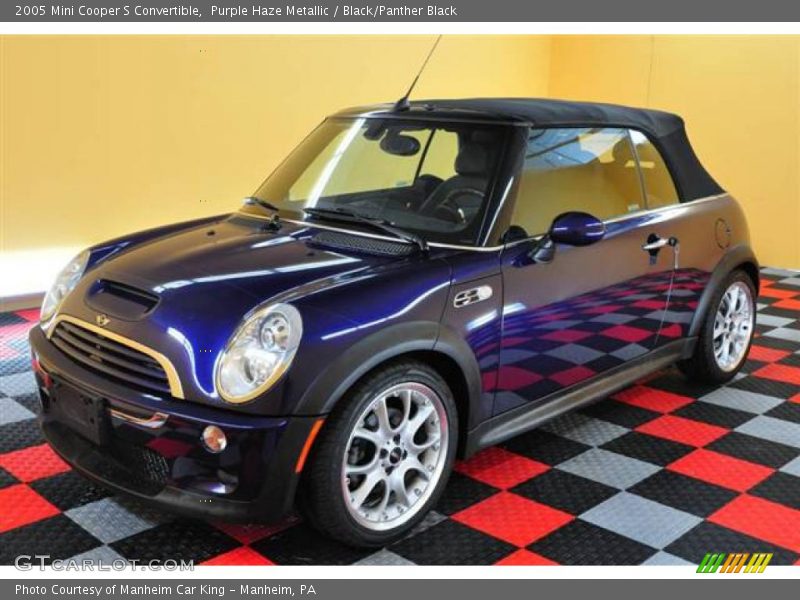 Purple Haze Metallic / Black/Panther Black 2005 Mini Cooper S Convertible