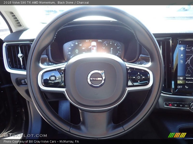 Black Stone / Charcoal 2018 Volvo S90 T6 AWD Momentum