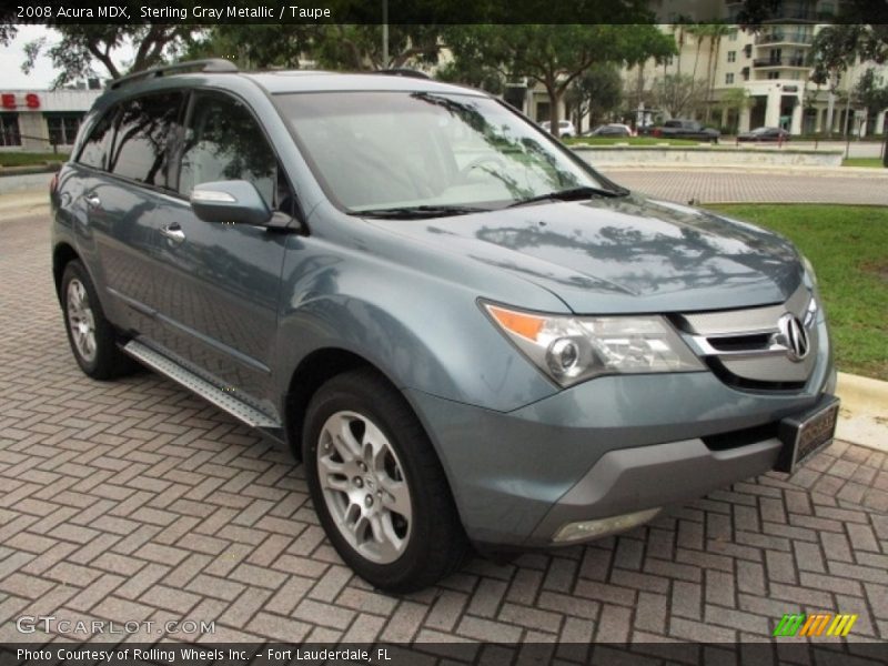 Sterling Gray Metallic / Taupe 2008 Acura MDX