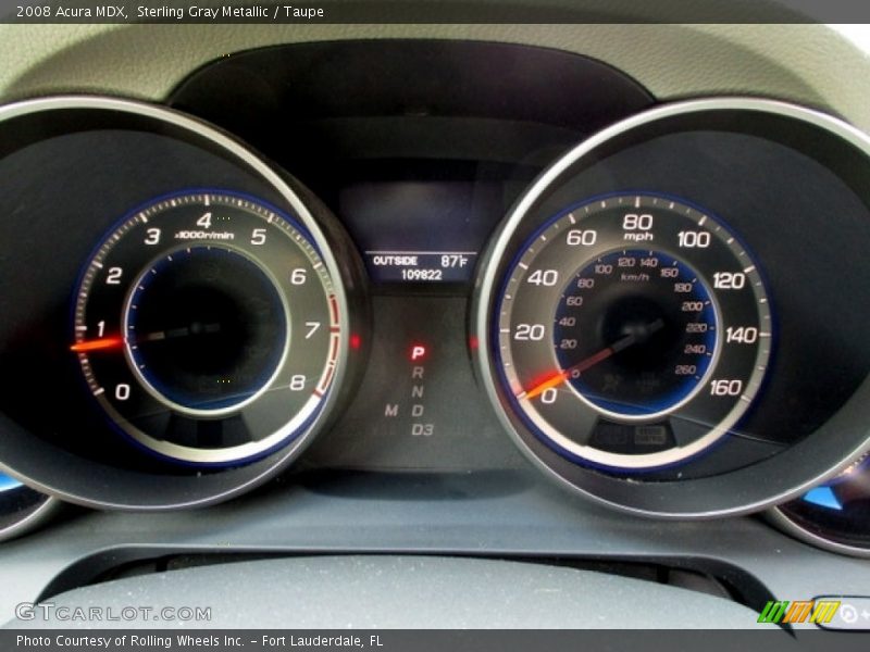 Sterling Gray Metallic / Taupe 2008 Acura MDX