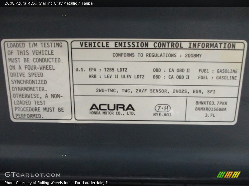 Sterling Gray Metallic / Taupe 2008 Acura MDX