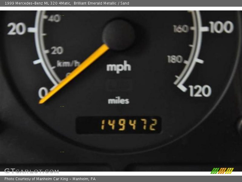 Brilliant Emerald Metallic / Sand 1999 Mercedes-Benz ML 320 4Matic