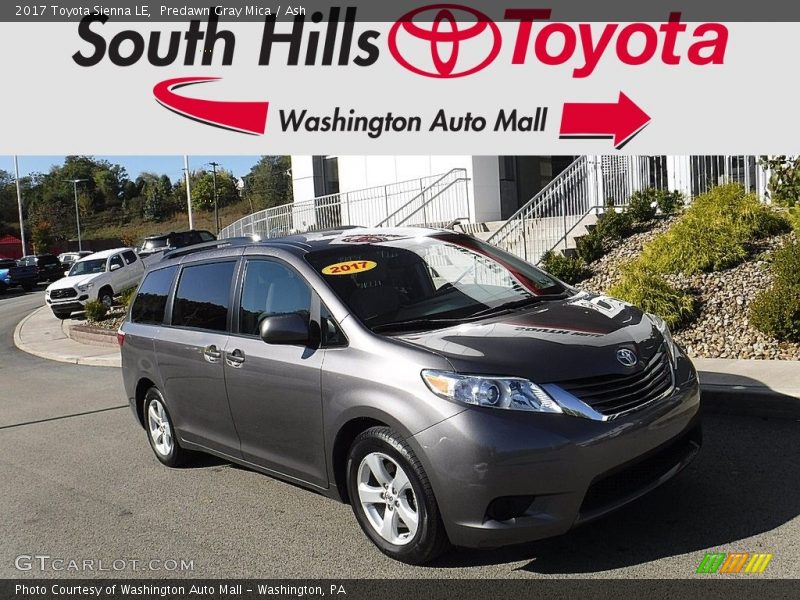 Predawn Gray Mica / Ash 2017 Toyota Sienna LE