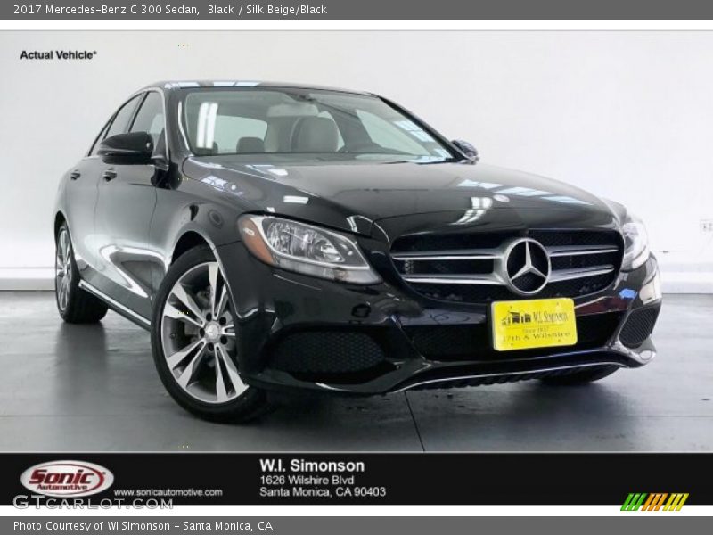Black / Silk Beige/Black 2017 Mercedes-Benz C 300 Sedan