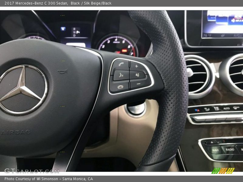 Black / Silk Beige/Black 2017 Mercedes-Benz C 300 Sedan