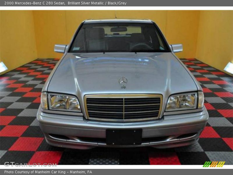 Brilliant Silver Metallic / Black/Grey 2000 Mercedes-Benz C 280 Sedan
