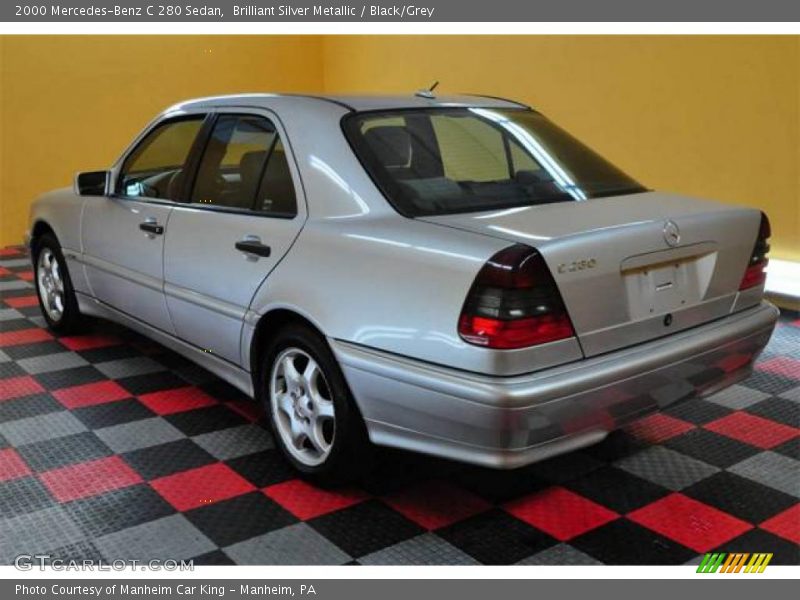 Brilliant Silver Metallic / Black/Grey 2000 Mercedes-Benz C 280 Sedan