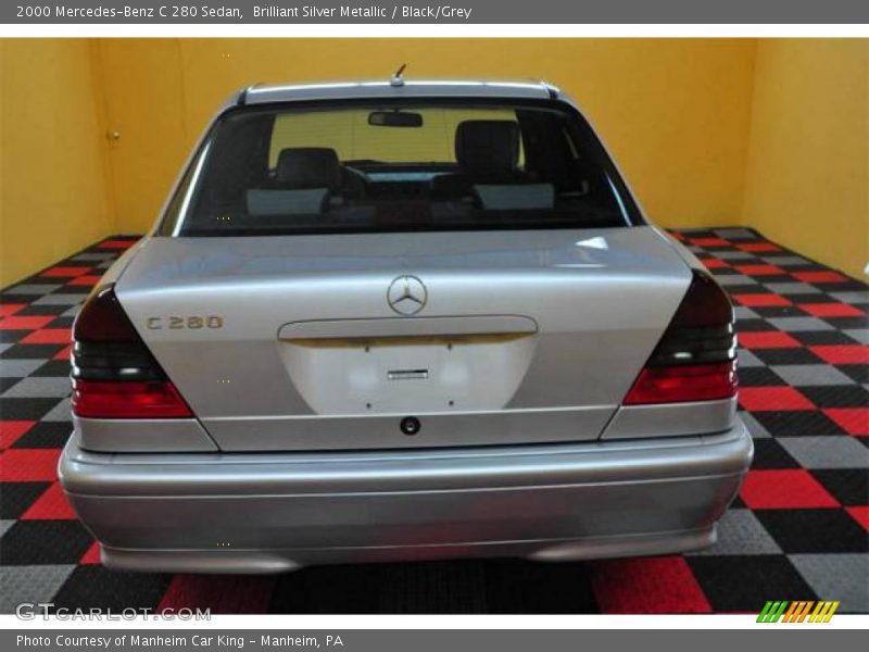 Brilliant Silver Metallic / Black/Grey 2000 Mercedes-Benz C 280 Sedan