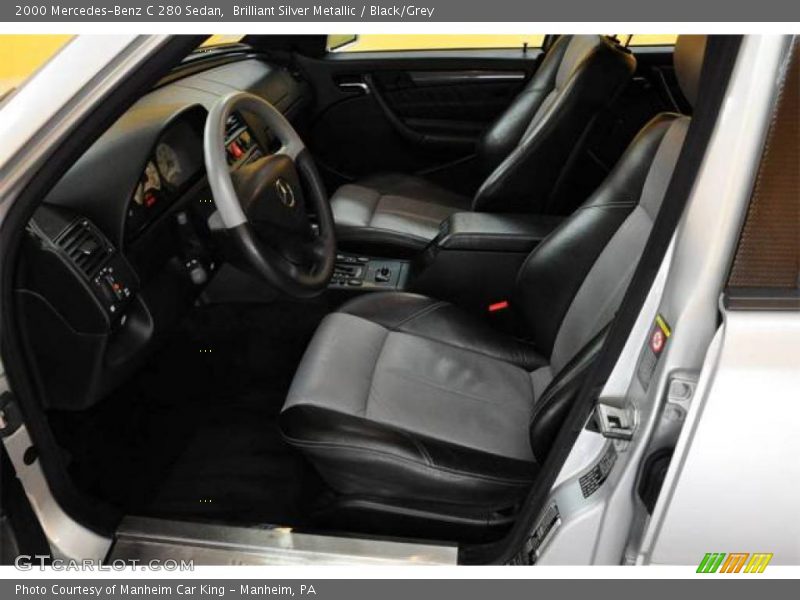 Brilliant Silver Metallic / Black/Grey 2000 Mercedes-Benz C 280 Sedan