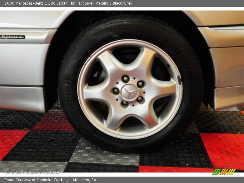 Brilliant Silver Metallic / Black/Grey 2000 Mercedes-Benz C 280 Sedan