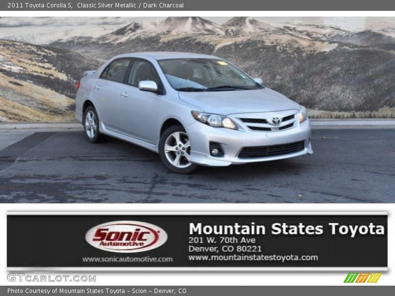 Classic Silver Metallic / Dark Charcoal 2011 Toyota Corolla S